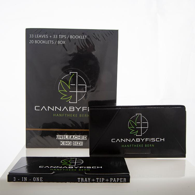 CANNABYFISCH 3in1 Tray+Tips+Papers